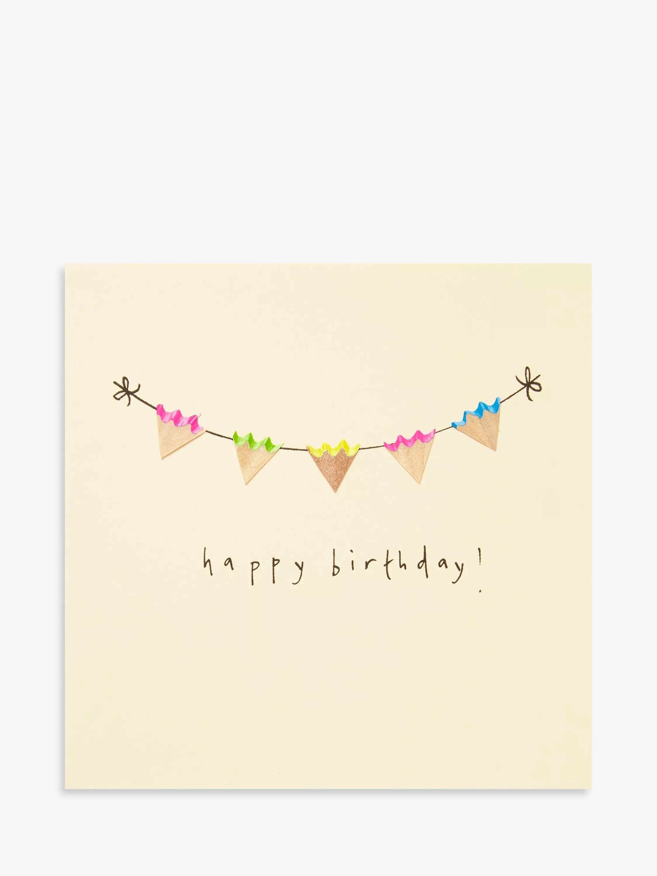 Ruth Jackson bunting birthday card, imported from the UK