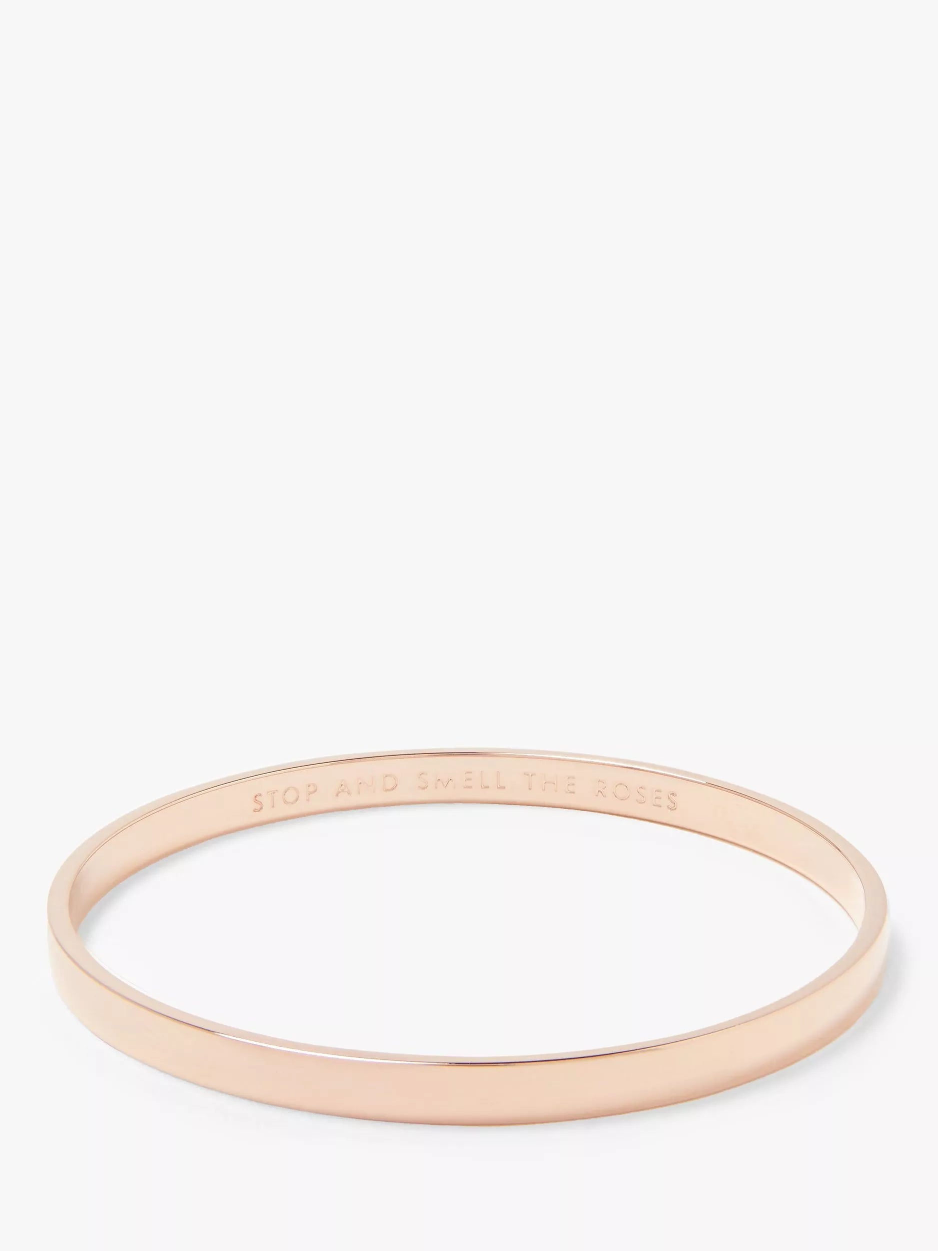kate spade new york rose gold bangle with inscription (British brand)
