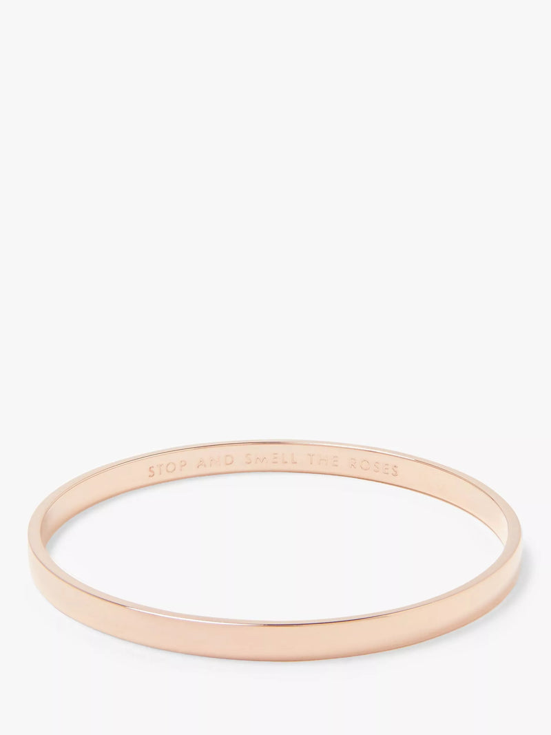 kate spade new york rose gold bangle with inscription (British brand)