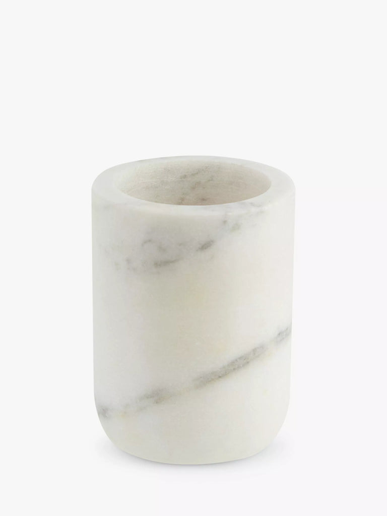 John Lewis White Marble Bathroom Tumbler