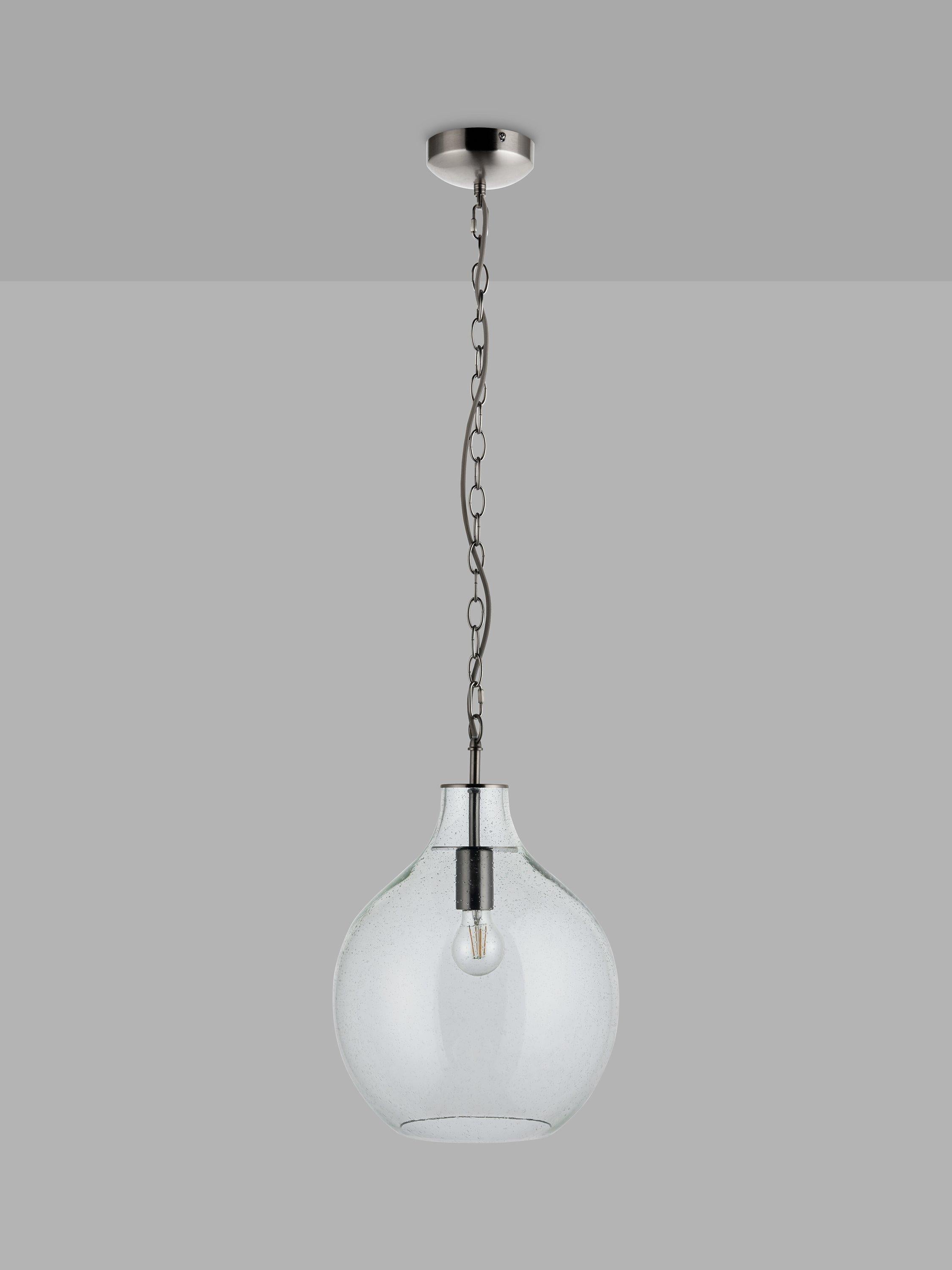 John Lewis Selsey blue glass ceiling light (British brand)