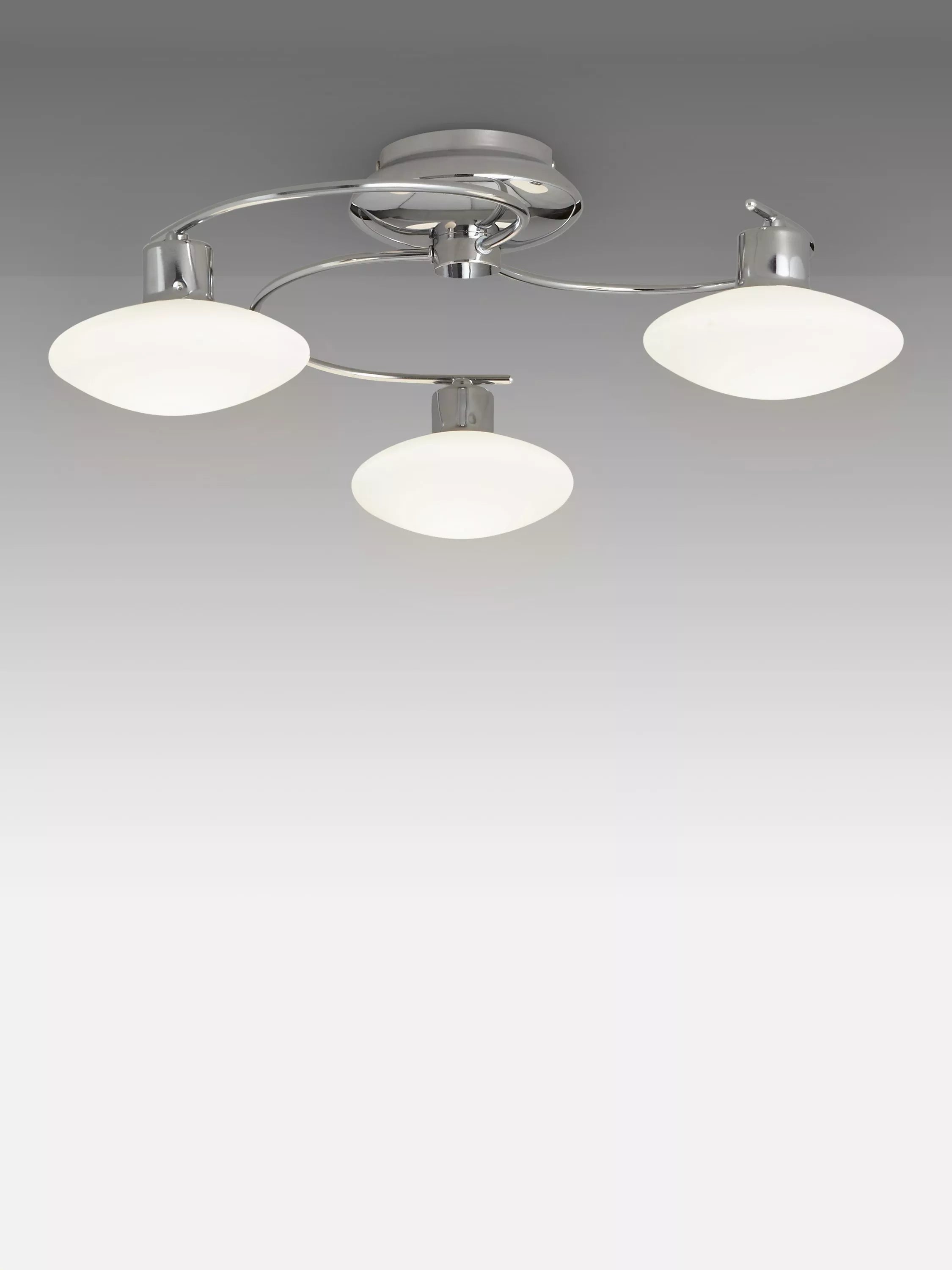 John Lewis Tameo semi flush ceiling light chrome 50cm, UK version
