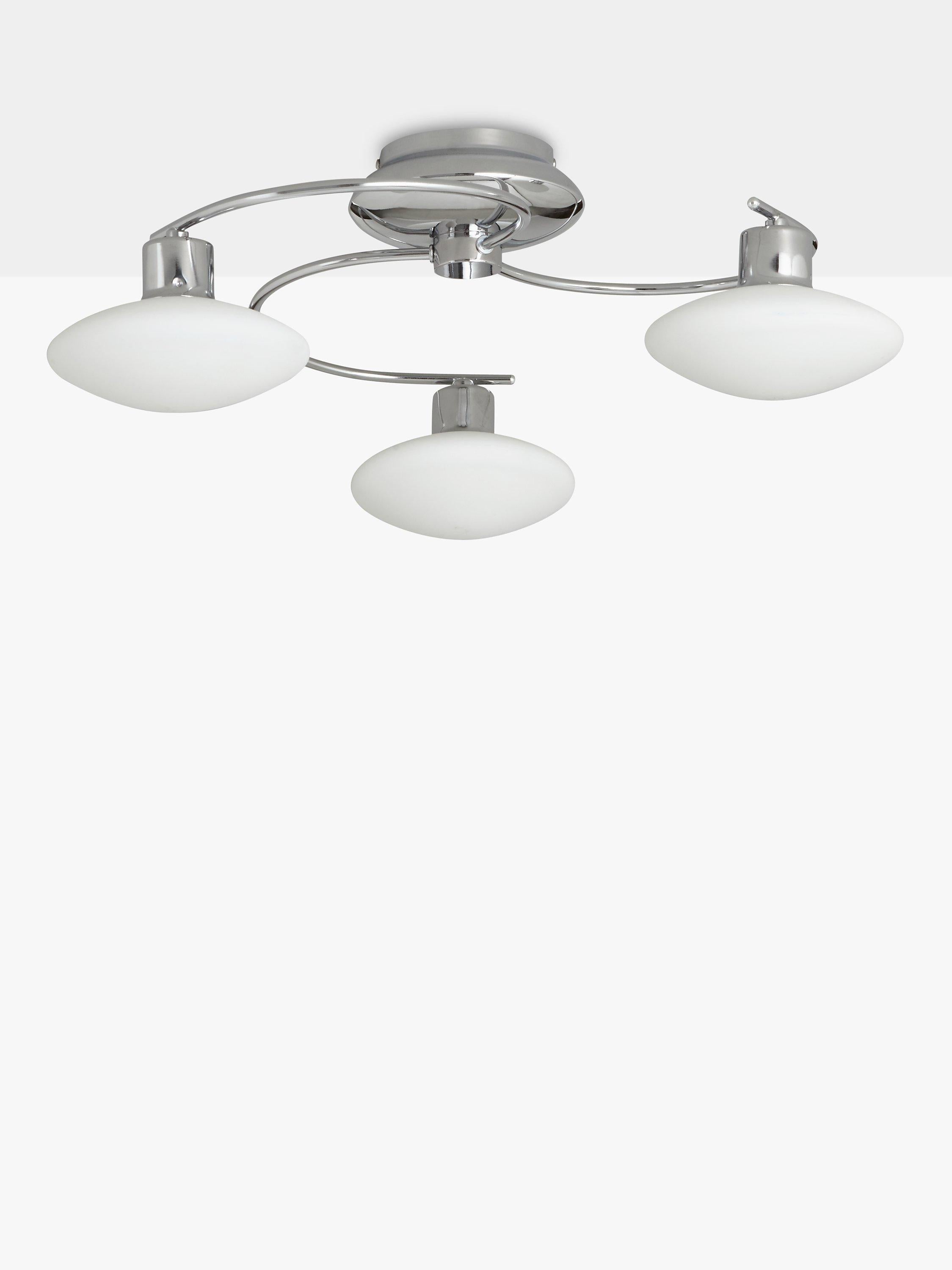 John Lewis Tameo semi flush ceiling light chrome 50cm, UK version