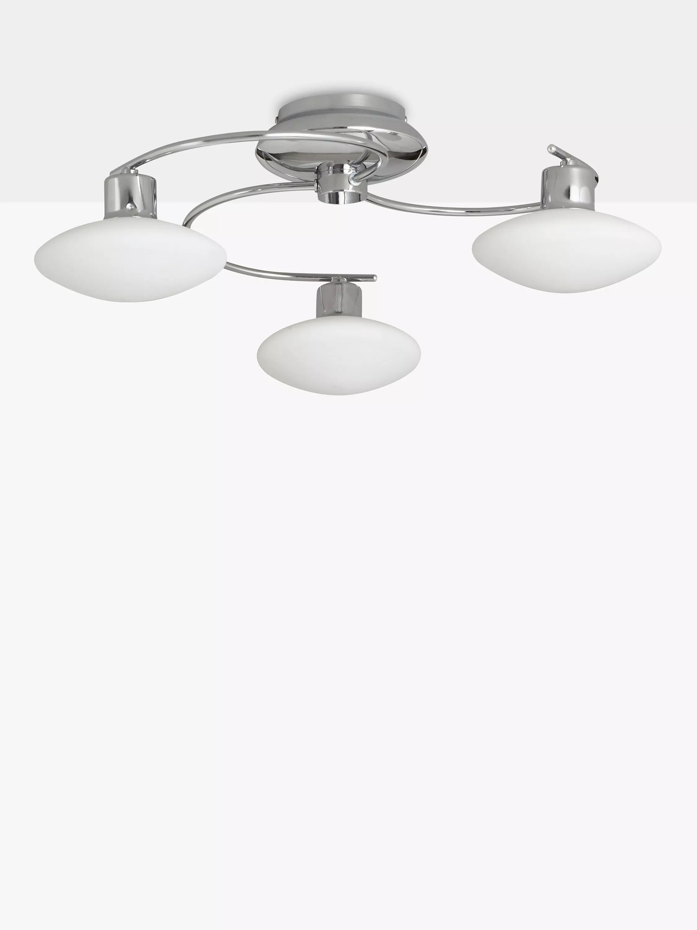 John Lewis Tameo semi flush ceiling light chrome 50cm, UK version