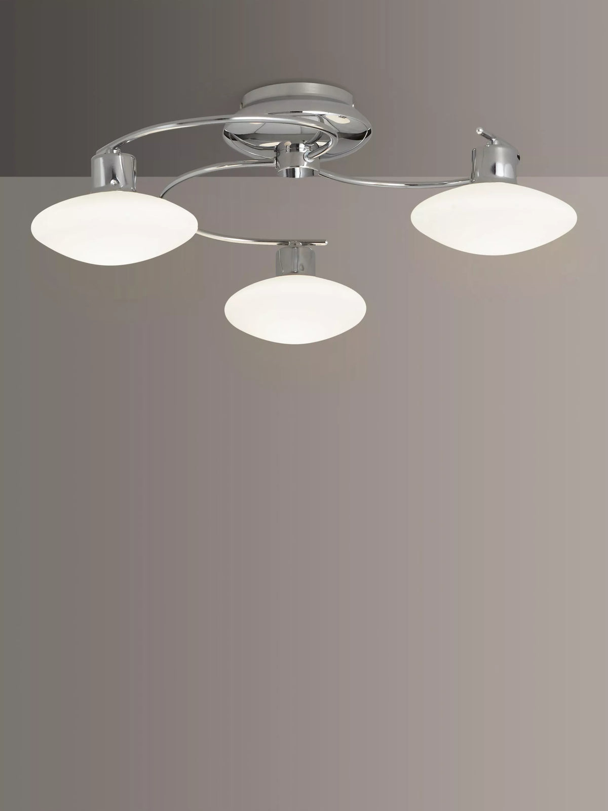 John Lewis Tameo semi flush ceiling light chrome 50cm, UK version