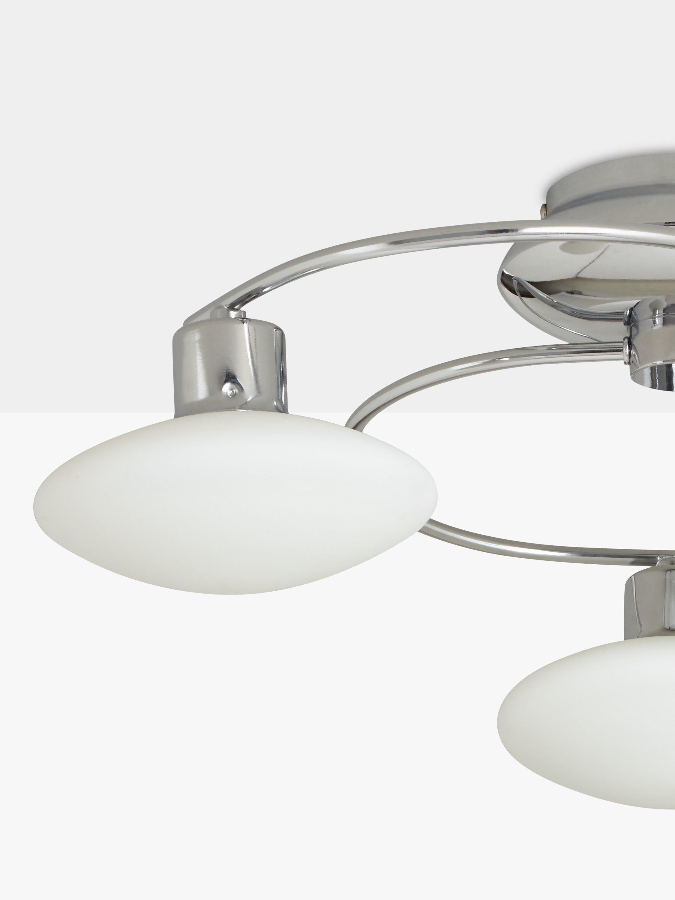 John Lewis Tameo semi flush ceiling light chrome 50cm, UK version