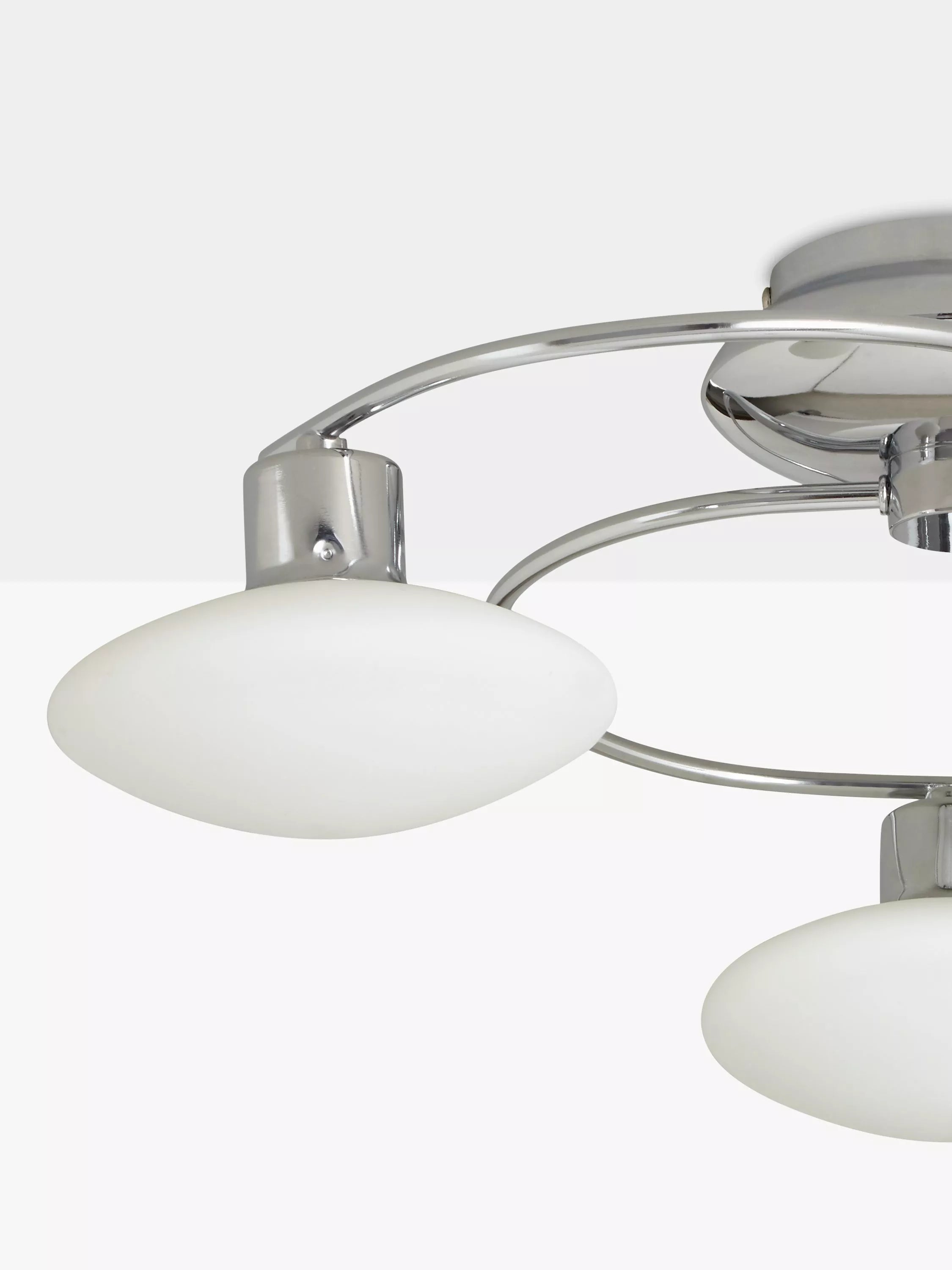 John Lewis Tameo semi flush ceiling light chrome 50cm, UK version