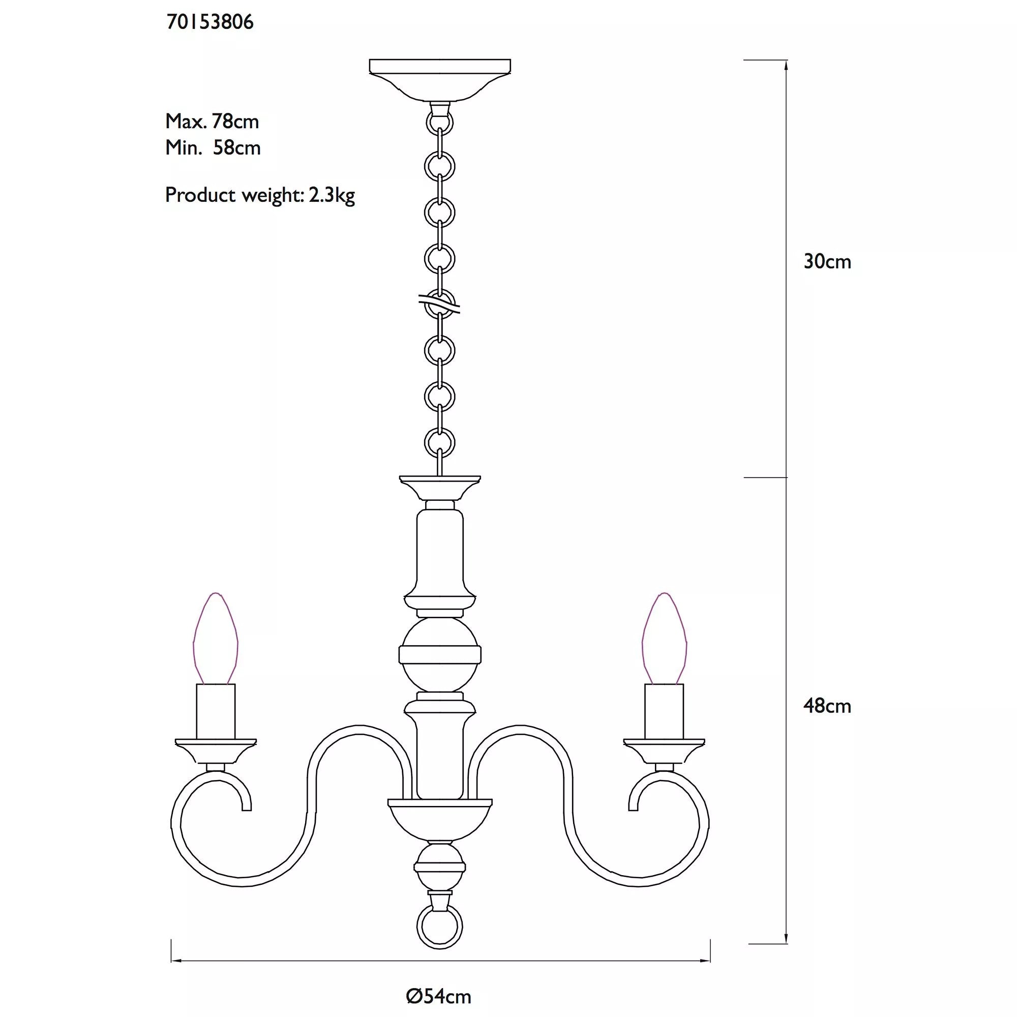 John Lewis Carlita chandelier ceiling light (British brand)