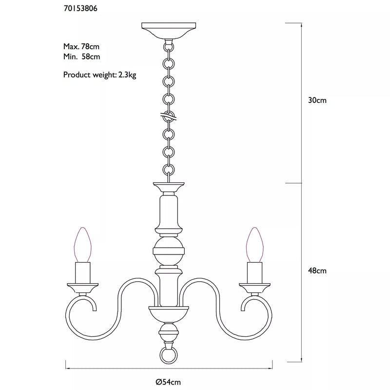 John Lewis Carlita chandelier ceiling light (British brand)
