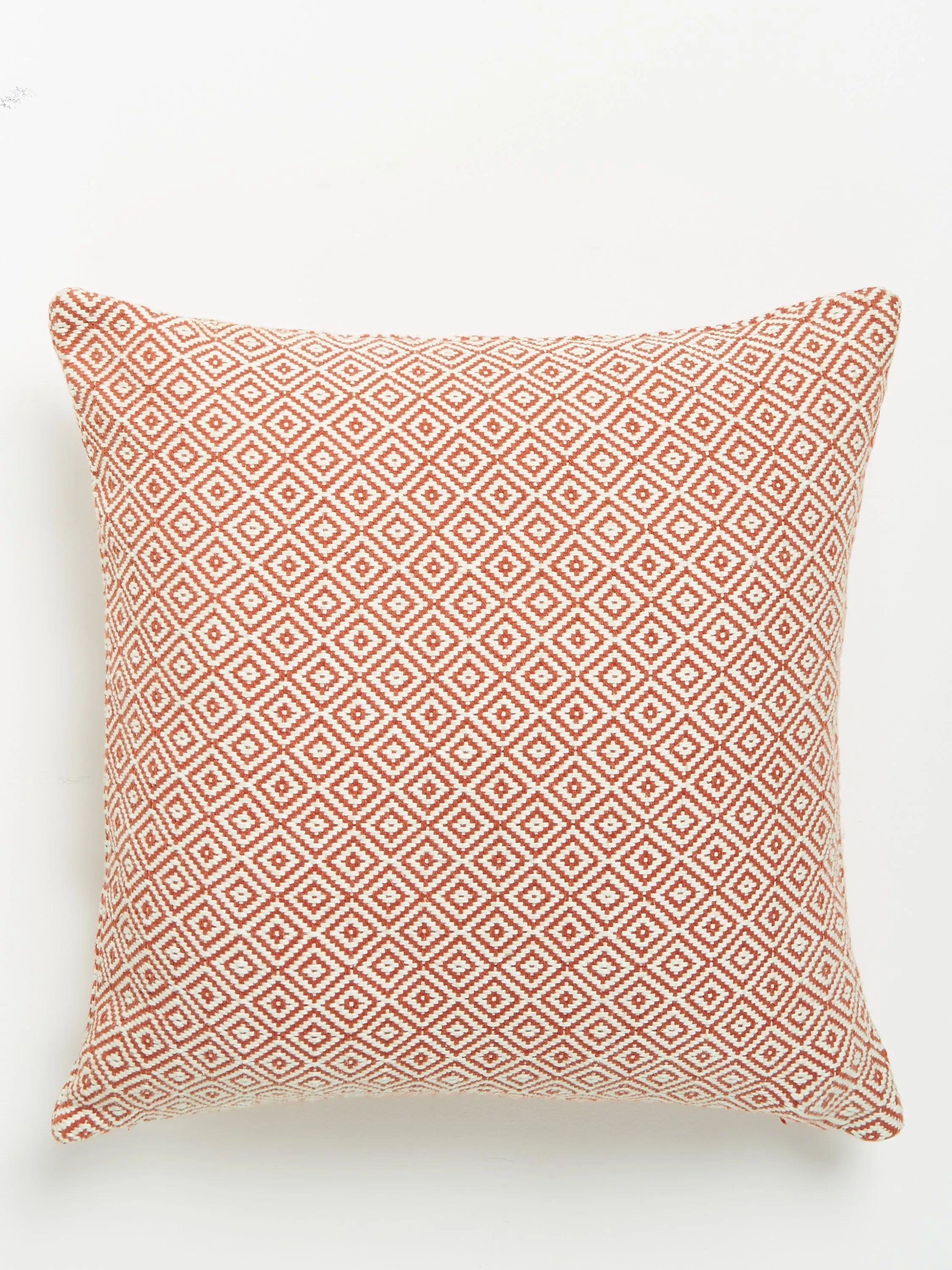 Diamond Pattern Woven Cushion with Duck Feather Filling