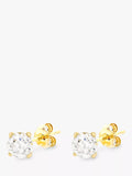 IBB 9ct yellow gold cubic zirconia stud earrings, UK version
