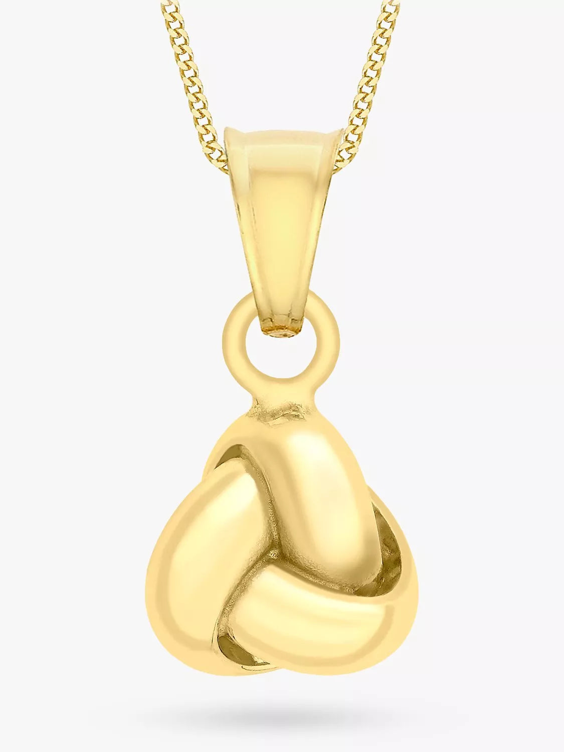 IBB 9ct gold knot pendant necklace 46cm - British product