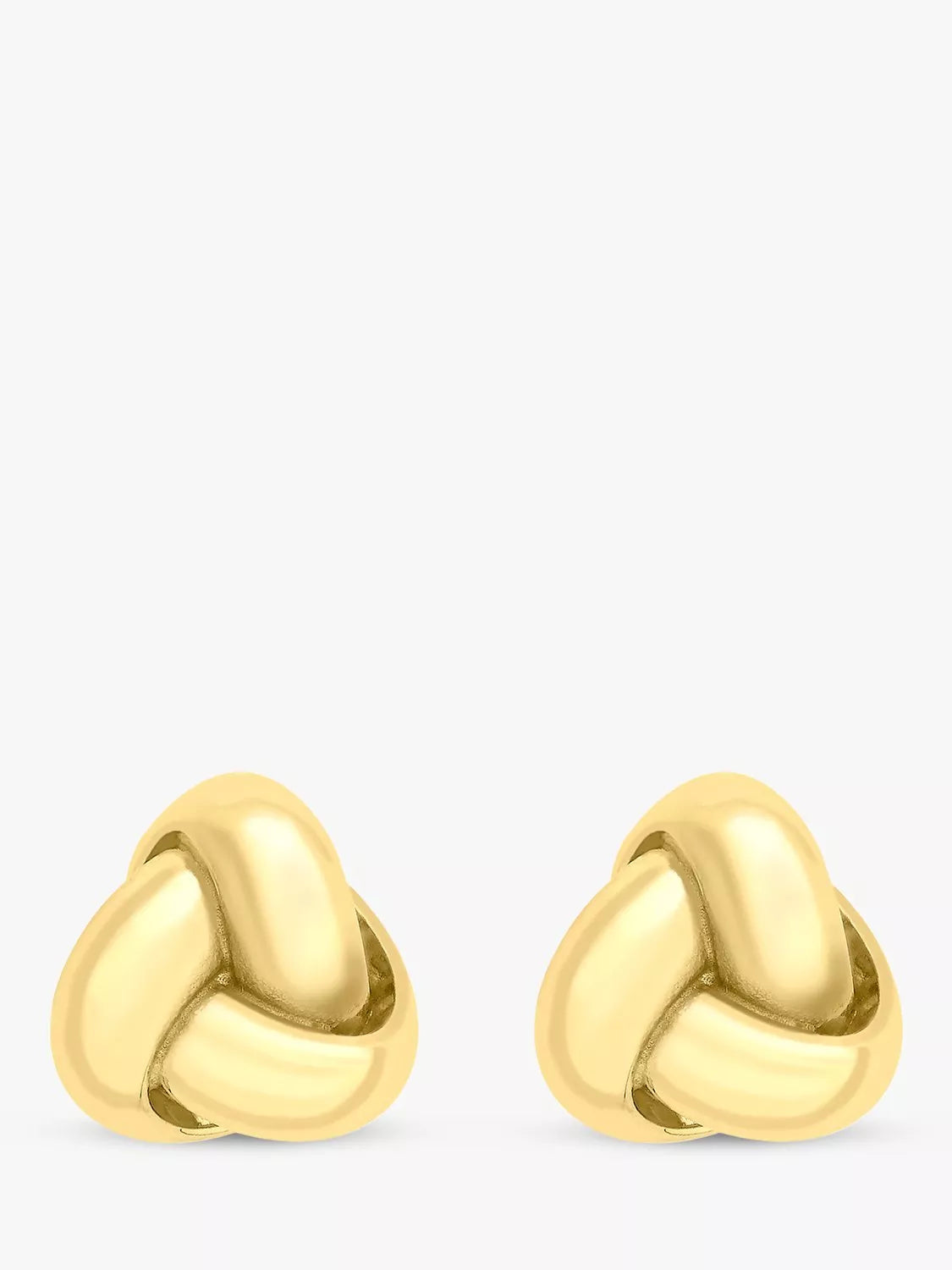 IBB 9ct gold knot stud earrings 7mm - British product