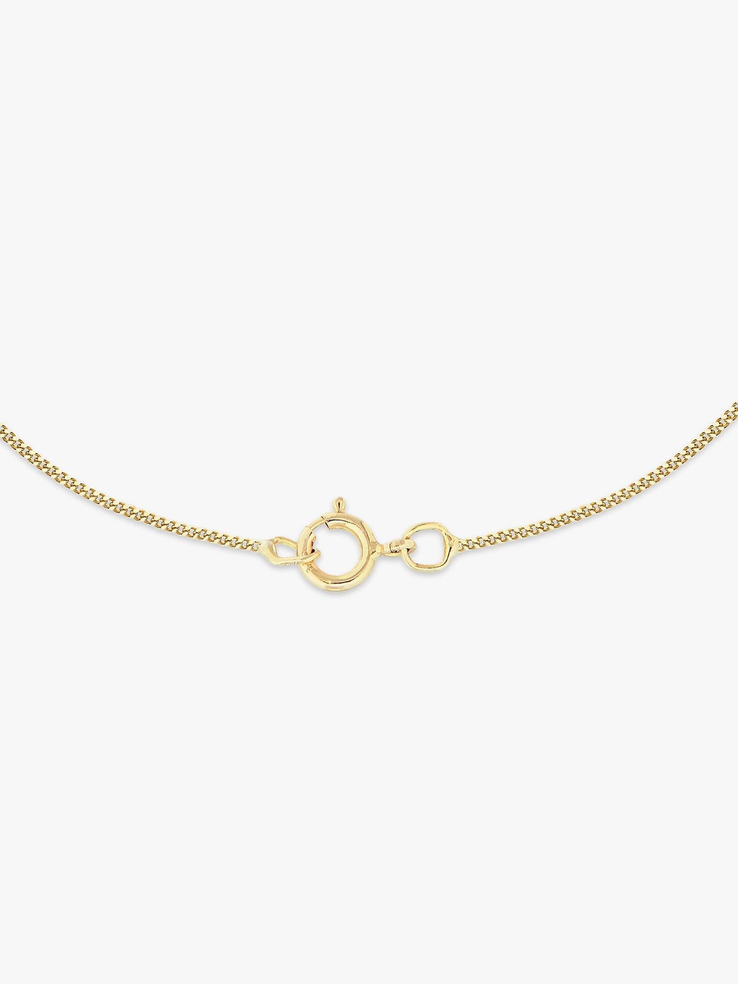 IBB 9ct gold key charm pendant necklace, UK version