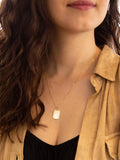 IBB 9ct yellow gold Grecian dog tag pendant necklace - British product