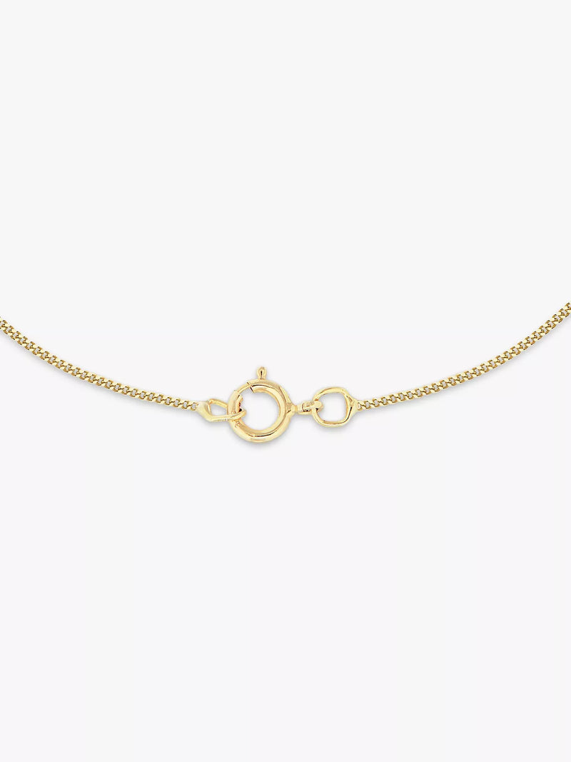 IBB 9ct yellow gold Grecian dog tag pendant necklace - British product