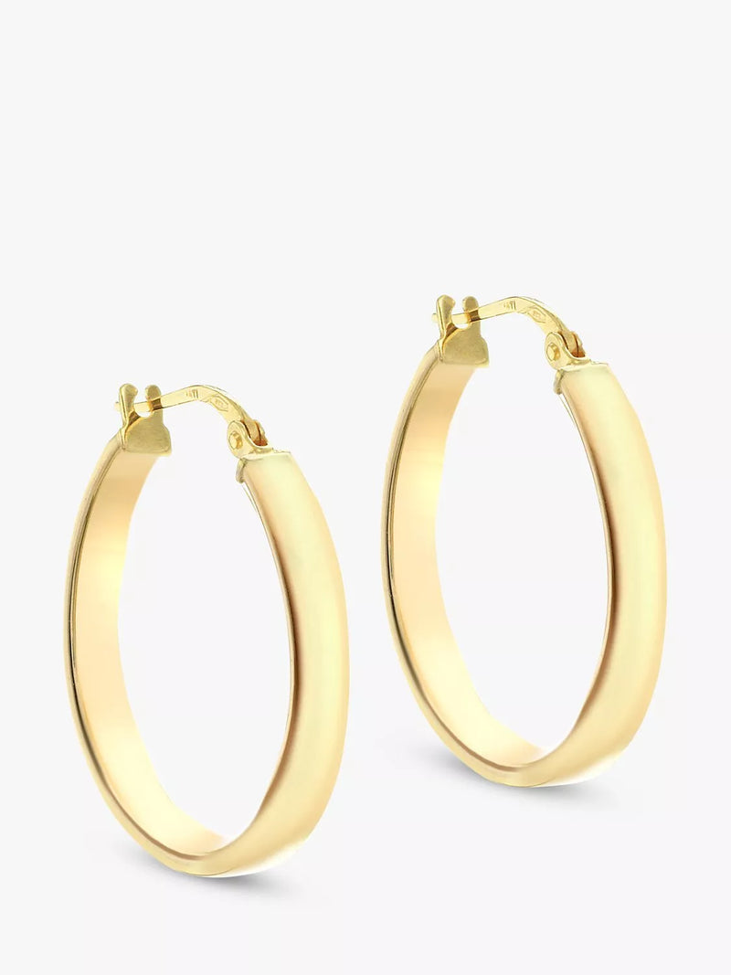 IBB 9ct gold creole hoop earrings 2cm - British product