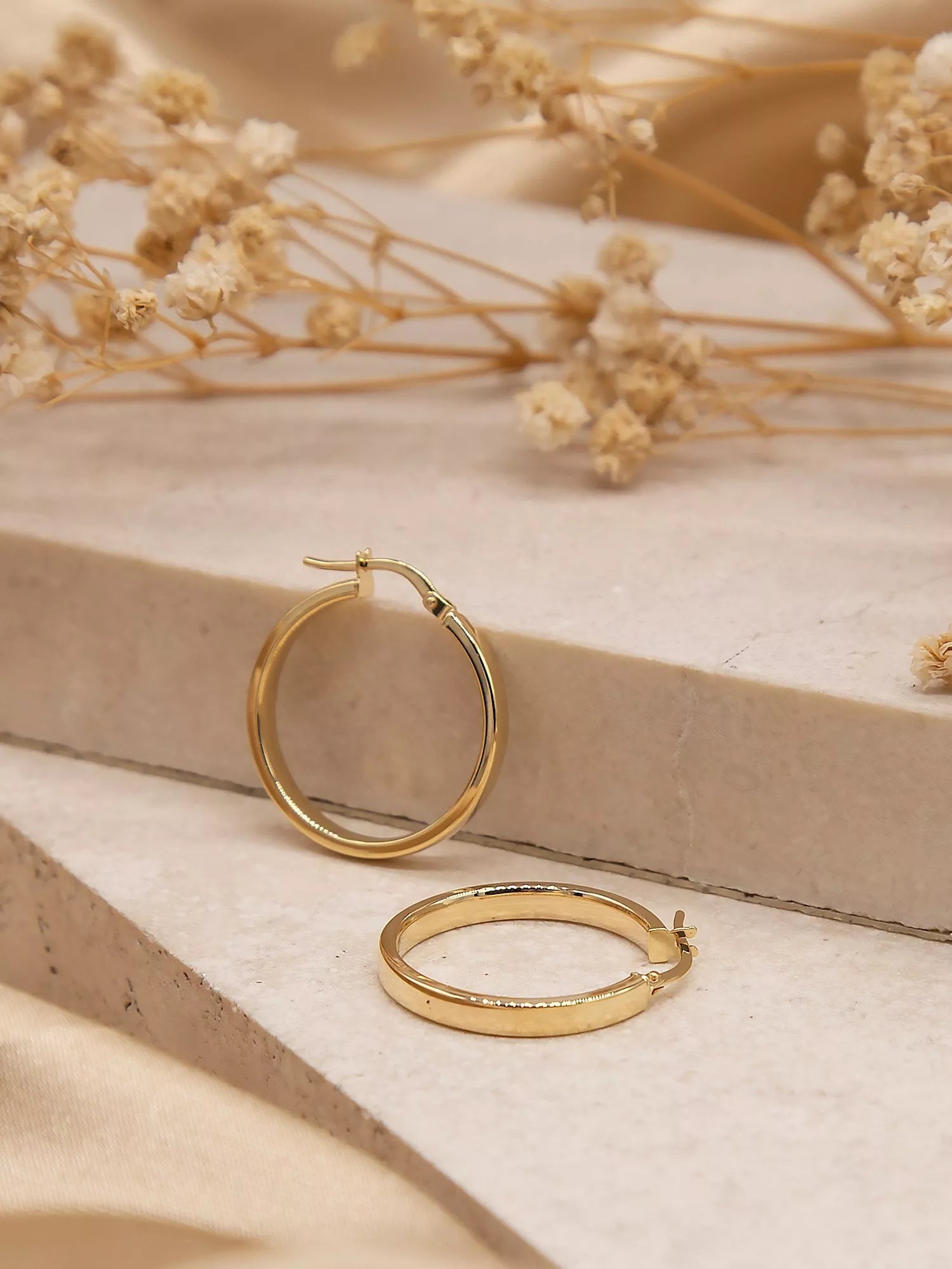 IBB 9ct gold creole hoop earrings 2cm - British product