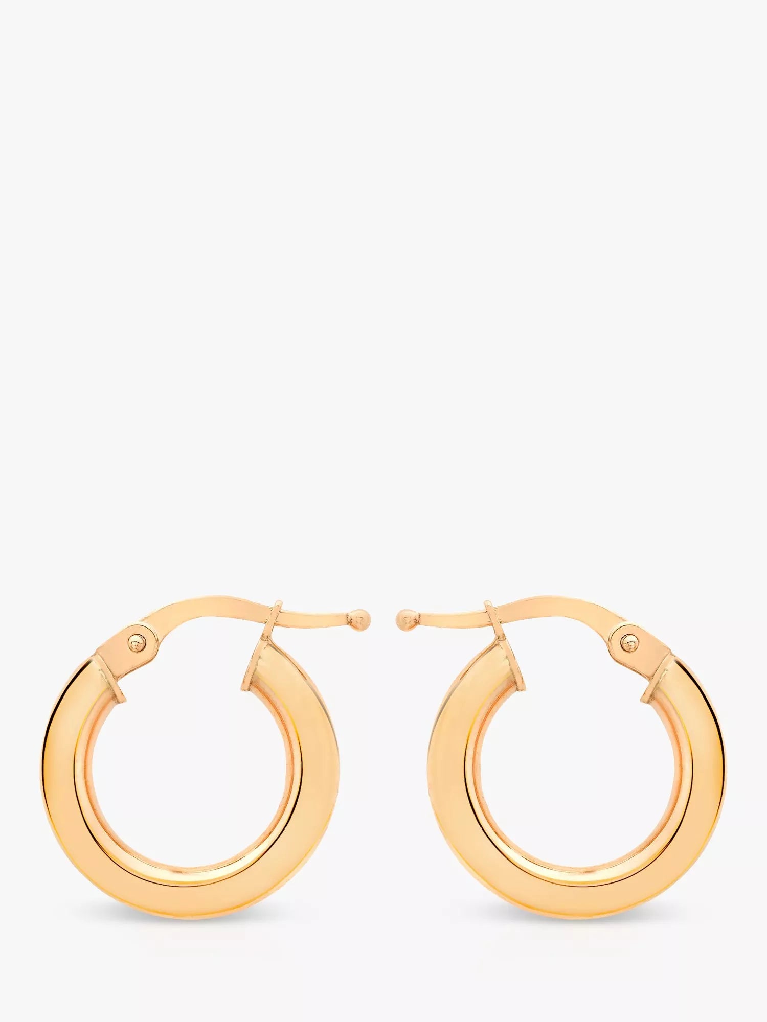 IBB 9ct rose gold creole earrings, UK version