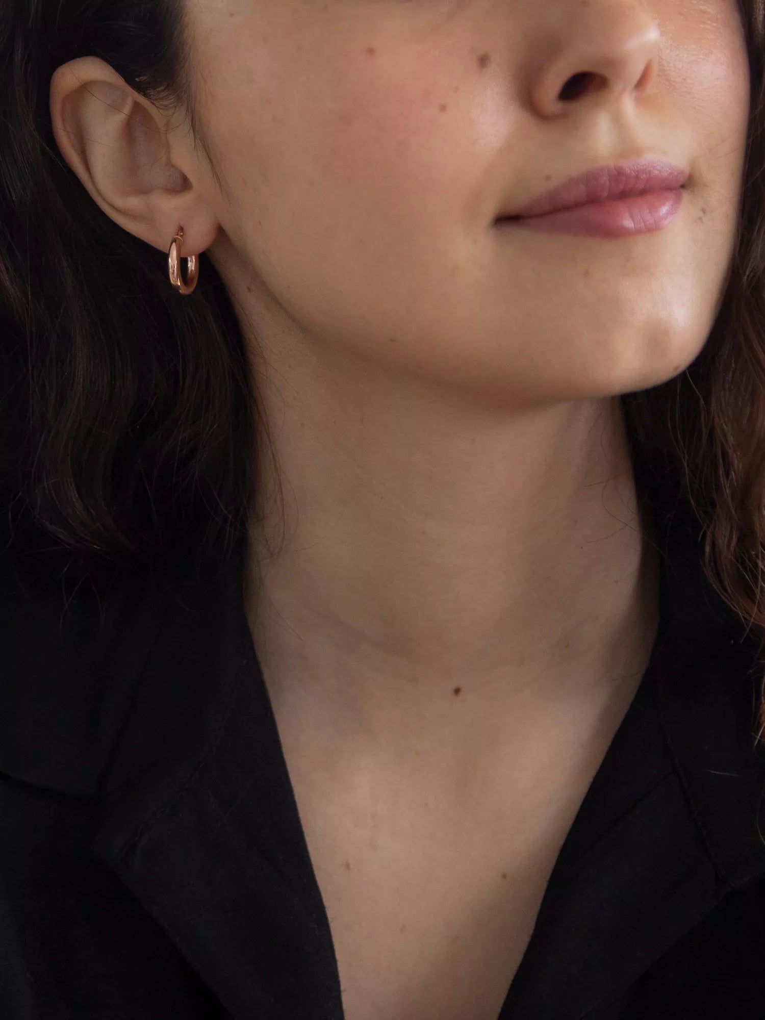 IBB 9ct rose gold creole earrings, UK version