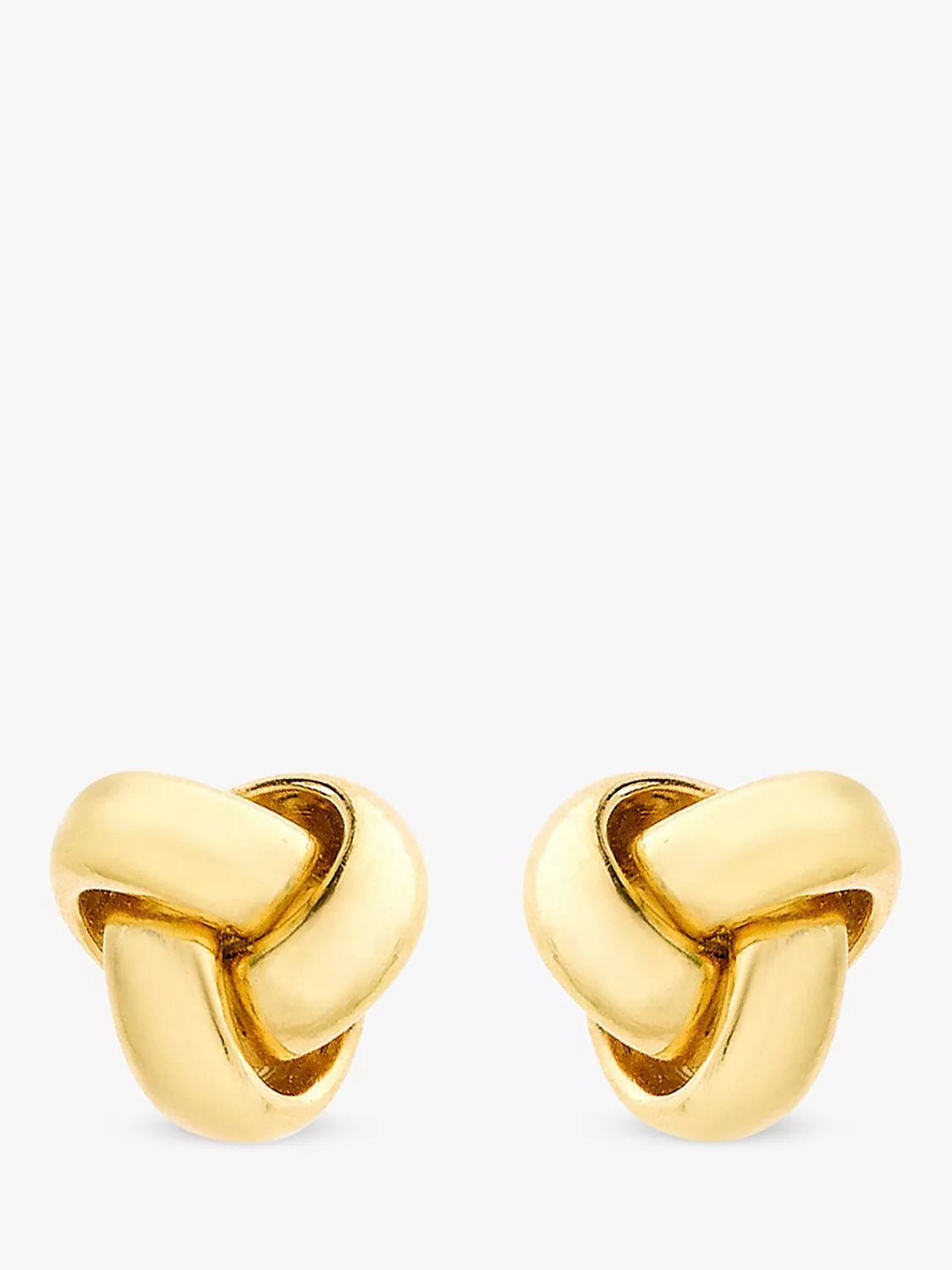 IBB 9ct gold knot stud earrings 8mm, UK version