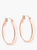 IBB 9ct rose gold hoop earrings, UK version