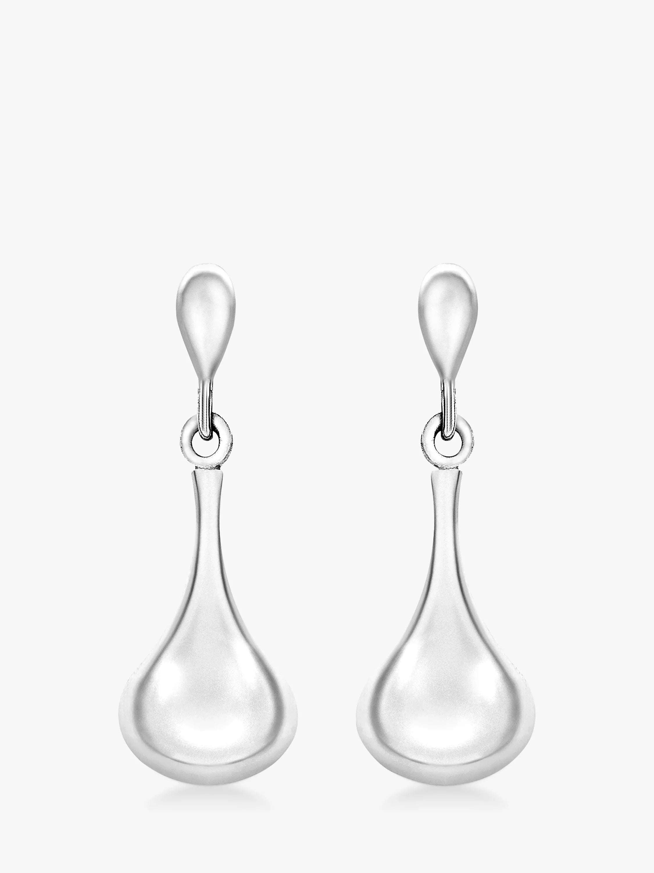 IBB bell drop earrings 9ct white gold, imported from the UK