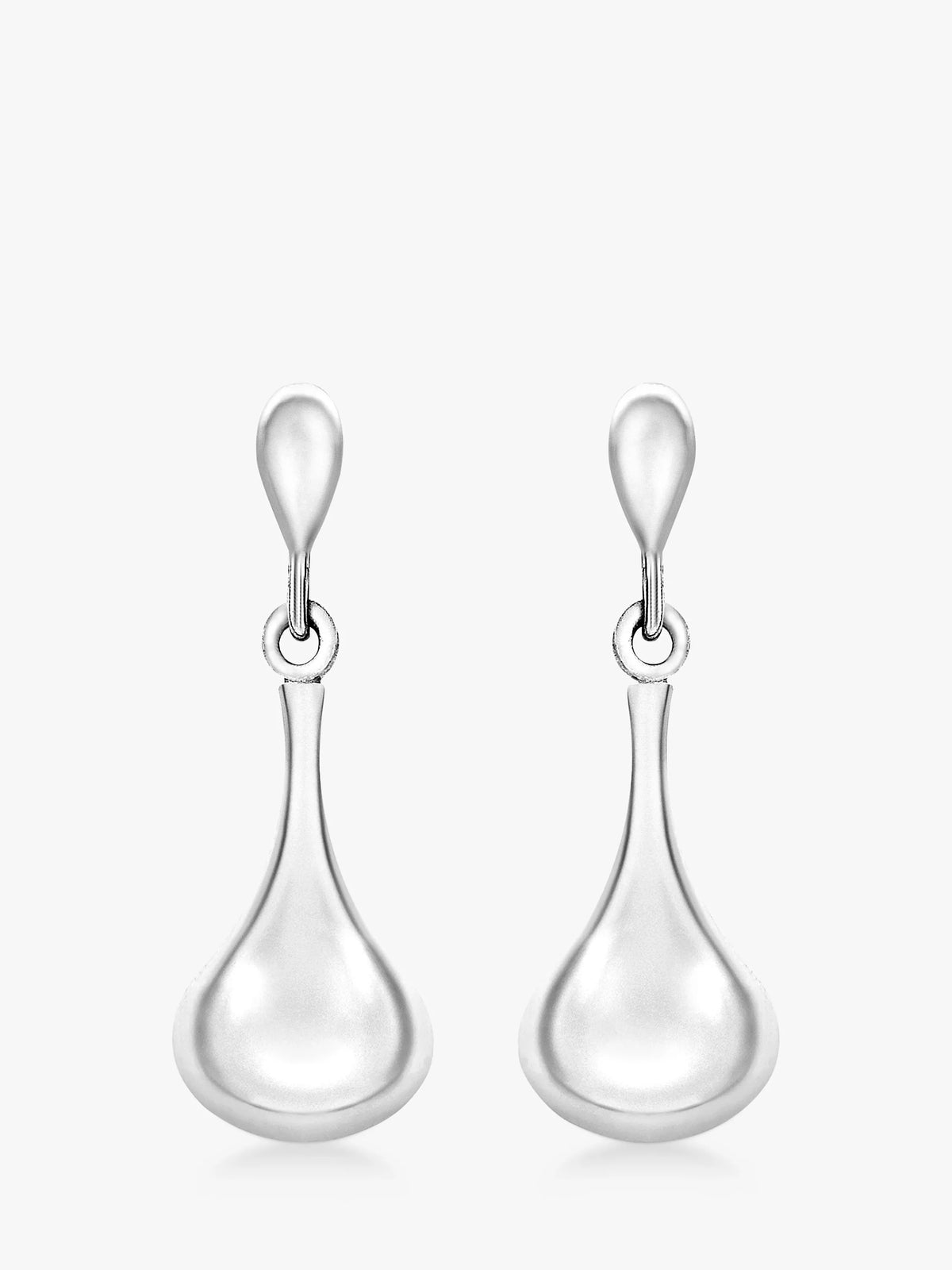 IBB bell drop earrings 9ct white gold, imported from the UK