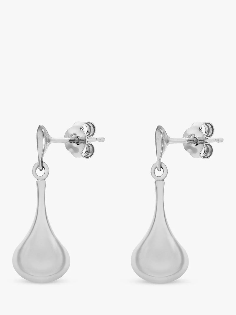 IBB bell drop earrings 9ct white gold, imported from the UK