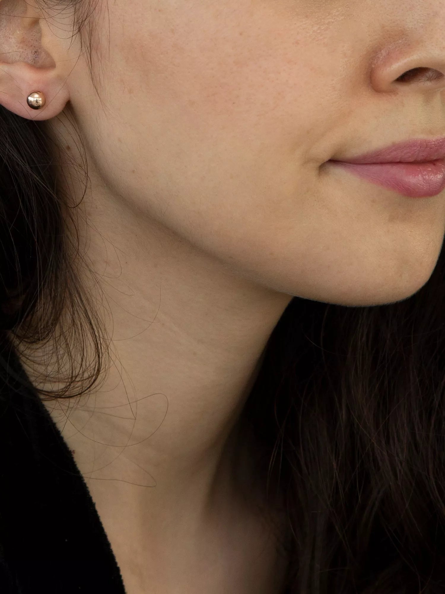 IBB rose gold ball stud earrings 6mm, imported from the UK