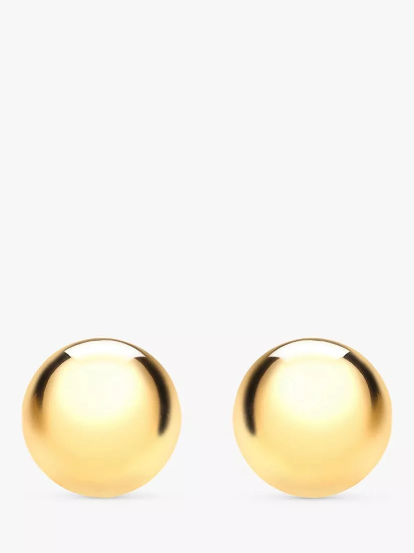 IBB 18ct gold ball stud earrings (British brand)