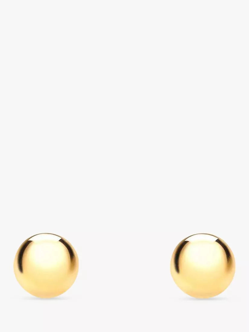 IBB 18ct Gold Ball Stud Earrings 3mm