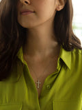 IBB 9ct white gold cross pendant on chain - British product