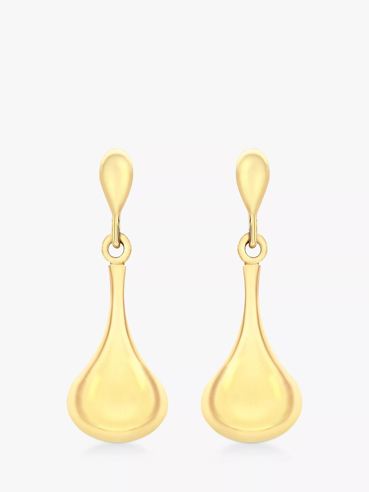 IBB 9ct gold bell drop earrings 22mm - British product