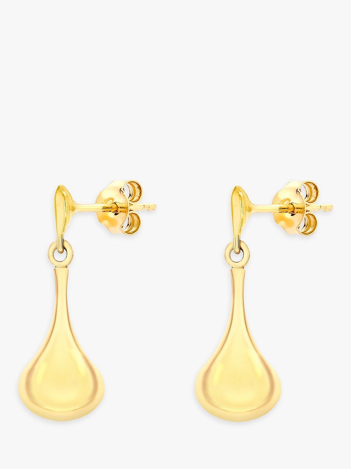 IBB 9ct gold bell drop earrings 22mm - British product