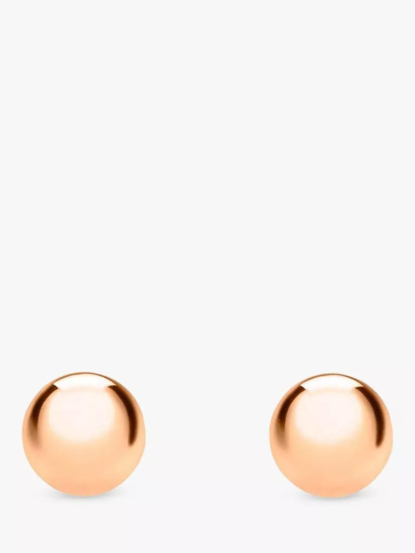 IBB gold ball stud earrings 5mm rose gold, UK version