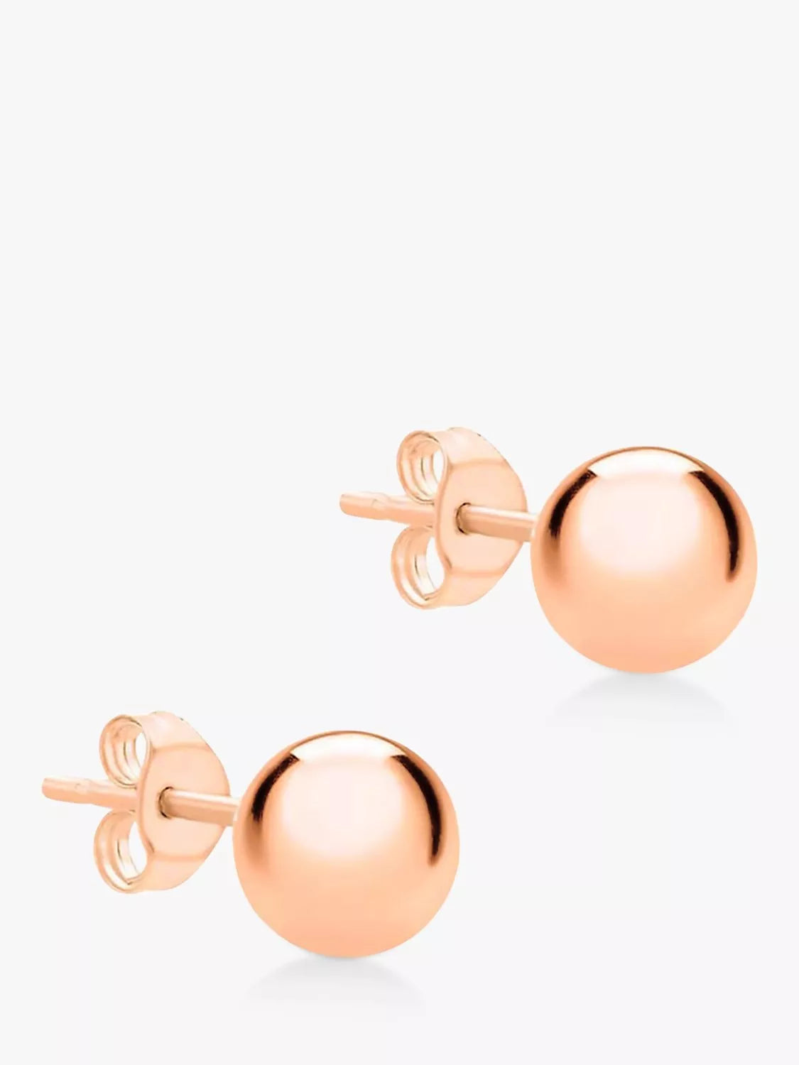IBB gold ball stud earrings 5mm rose gold, UK version