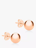 IBB gold ball stud earrings 5mm rose gold, UK version