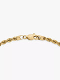 IBB 9ct yellow gold hollow rope bracelet, UK version