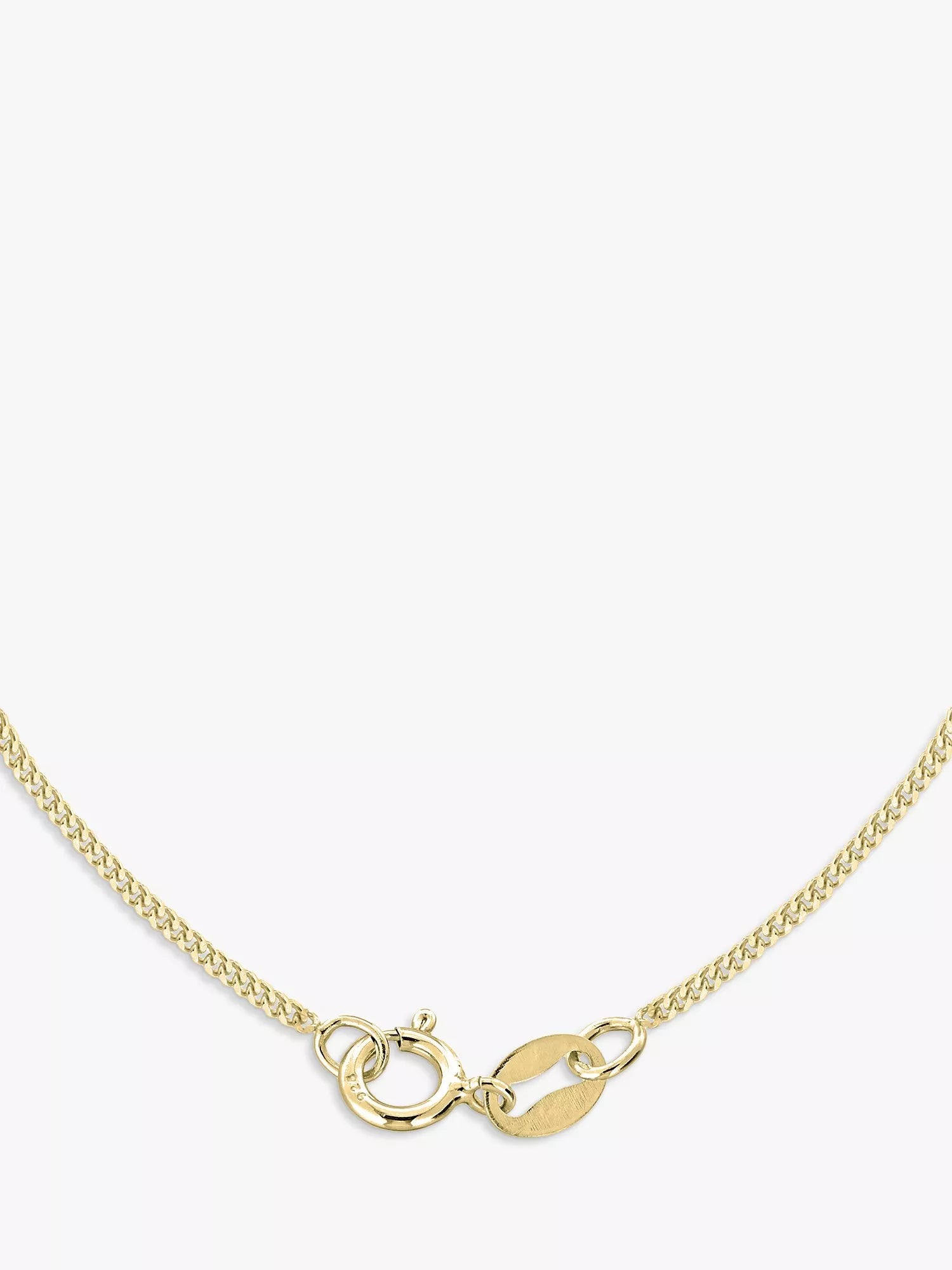 IBB 9ct gold cubic zirconia bar drop pendant with chain (British brand)