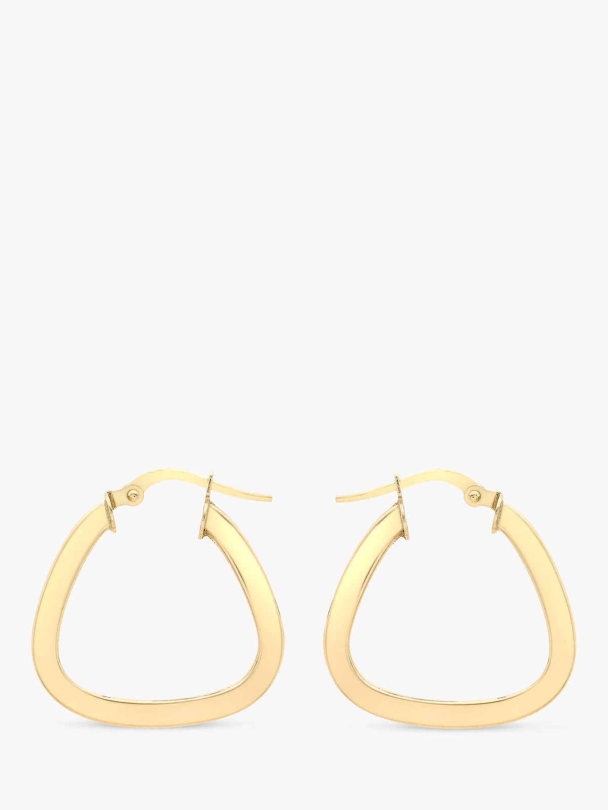 IBB 9ct yellow gold triangle creole earrings (British brand)