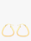 IBB 9ct yellow gold triangle creole earrings (British brand)