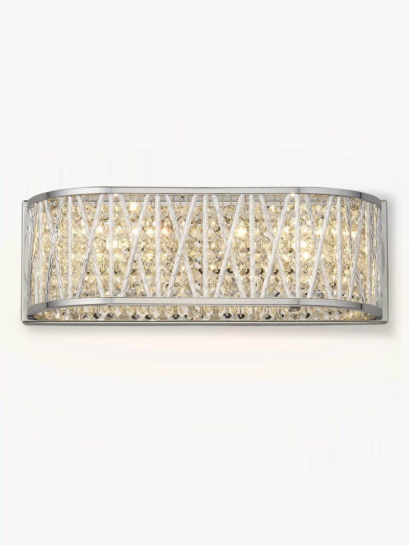John Lewis Emilia crystal drum wall light, imported from the UK