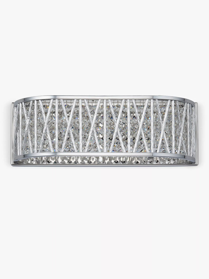 John Lewis Emilia crystal drum wall light, imported from the UK
