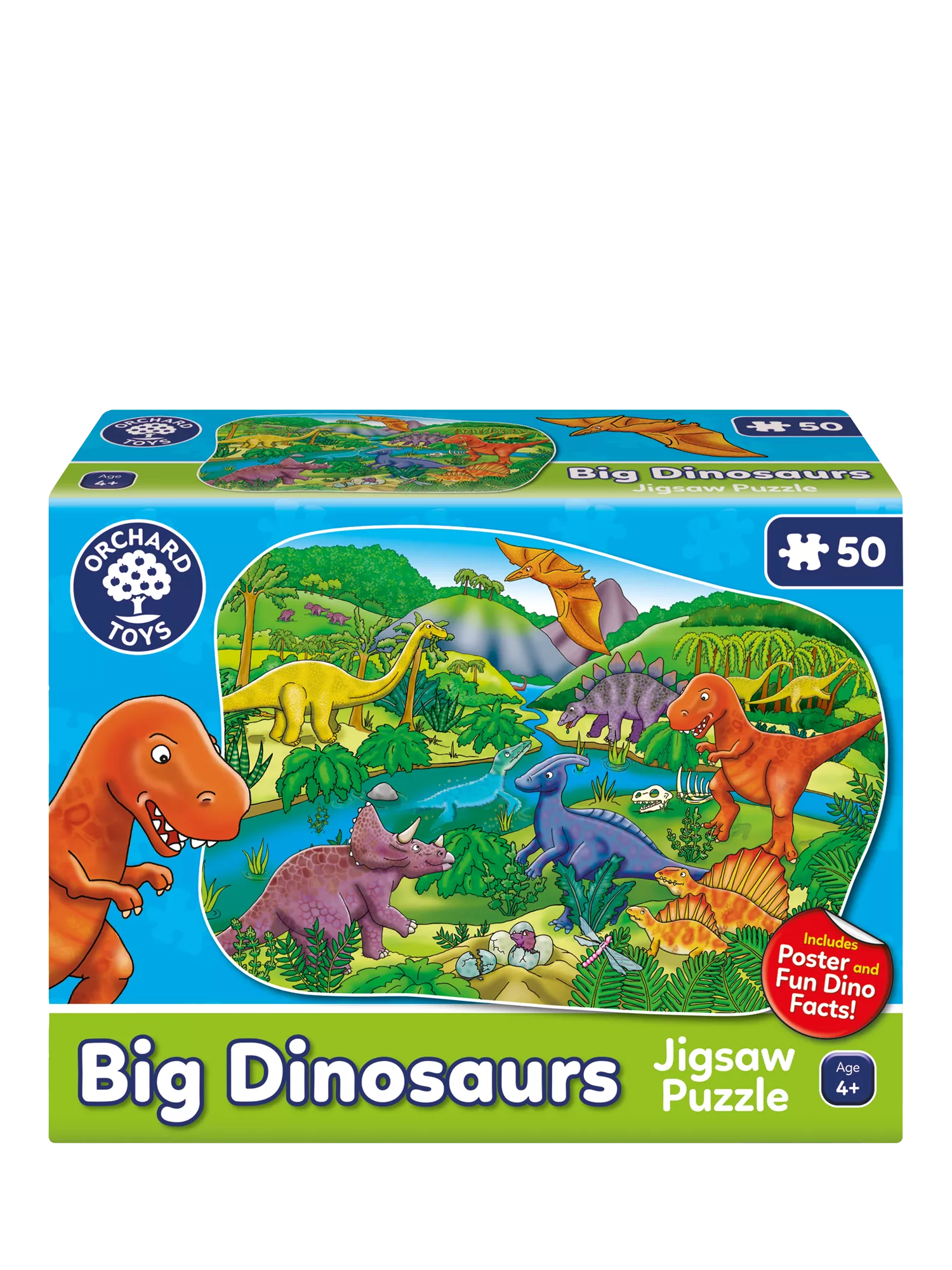 Orchard Toys big dinosaur jigsaw puzzle with 50 pieces, imported from the UK