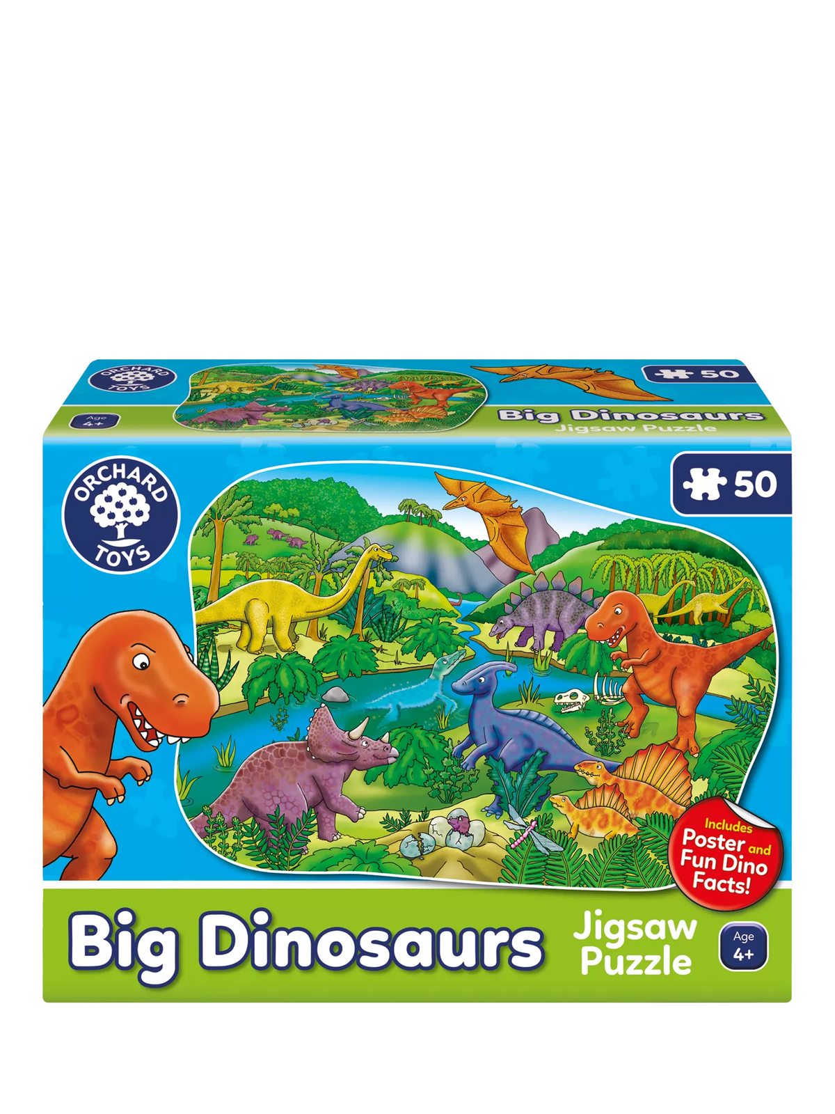Orchard Toys big dinosaur jigsaw puzzle with 50 pieces, imported from the UK