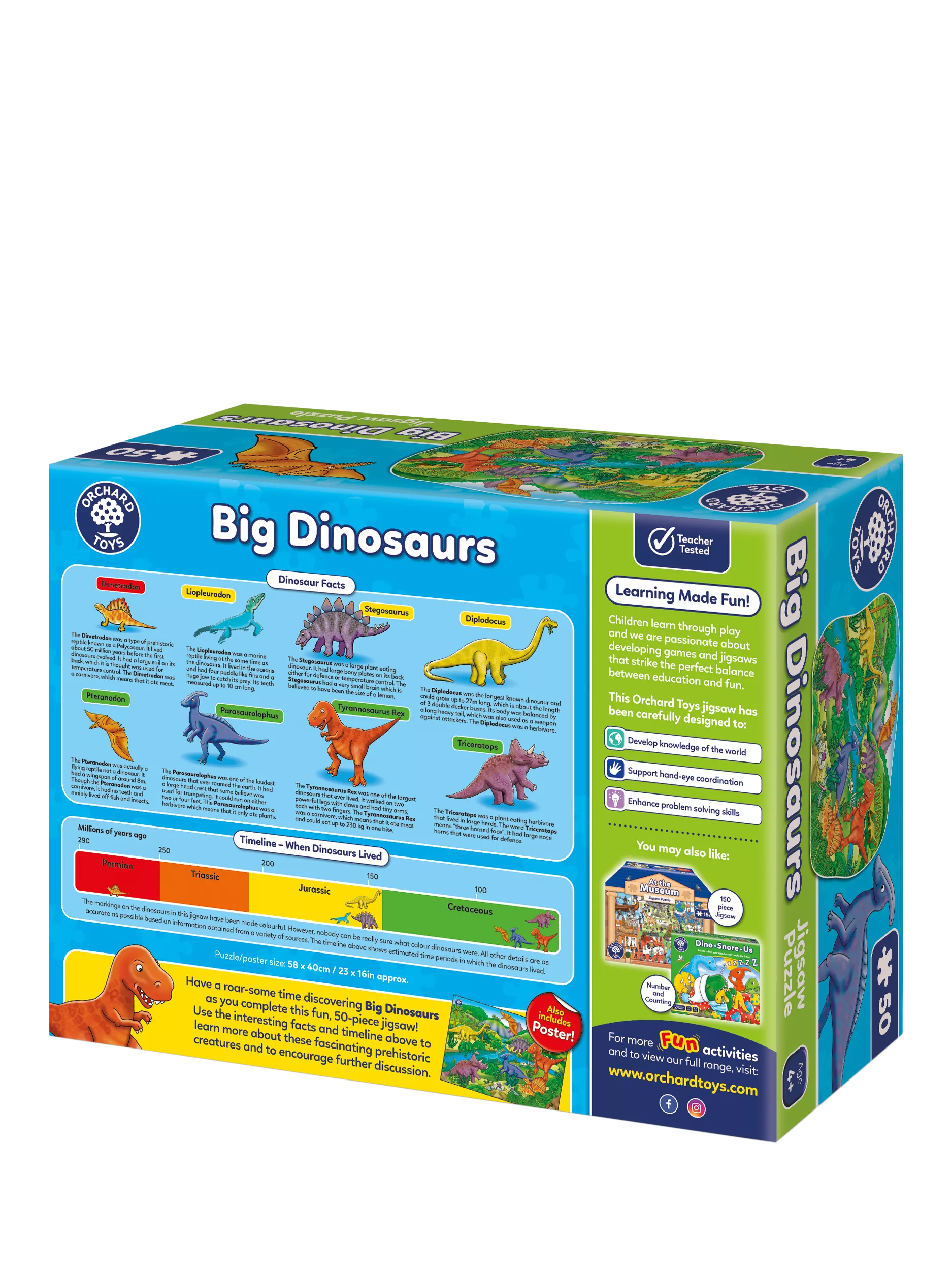 Orchard Toys big dinosaur jigsaw puzzle with 50 pieces, imported from the UK