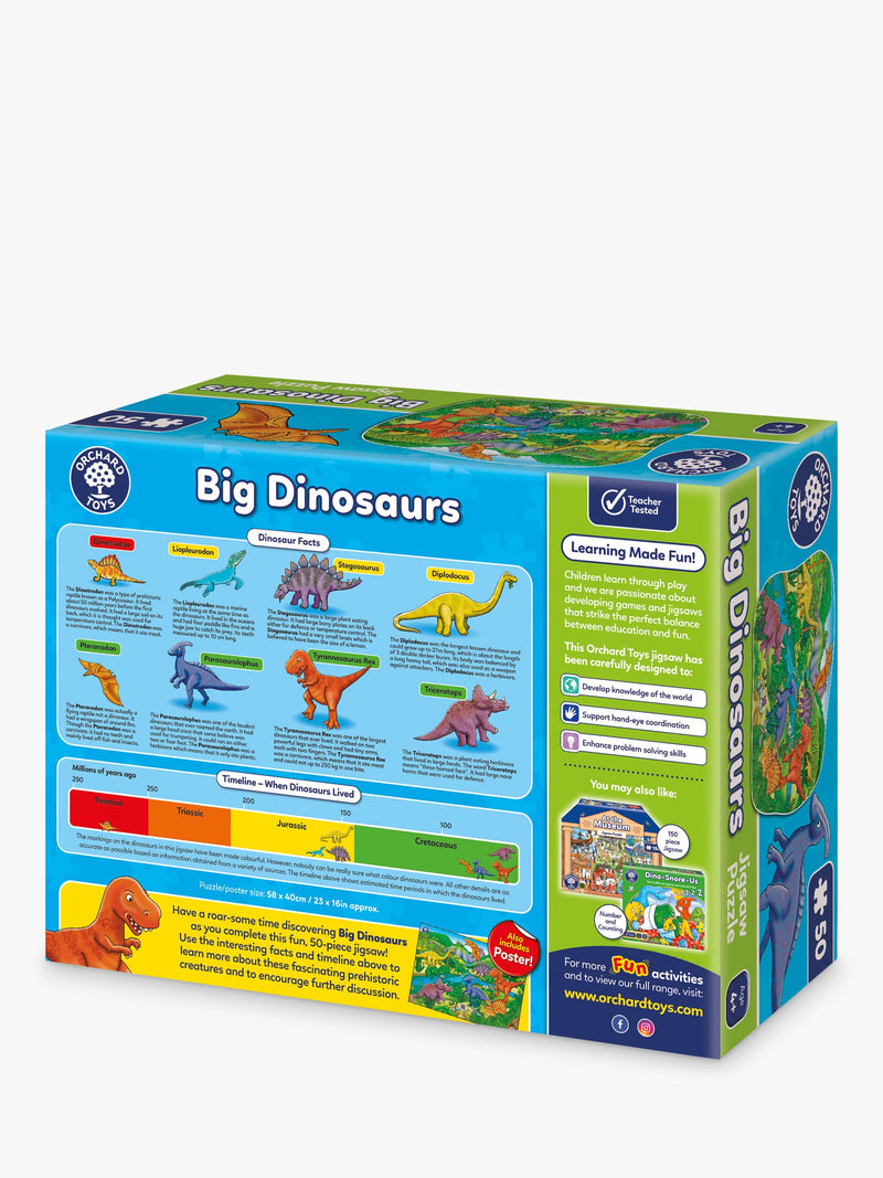 Orchard Toys big dinosaur jigsaw puzzle with 50 pieces, imported from the UK