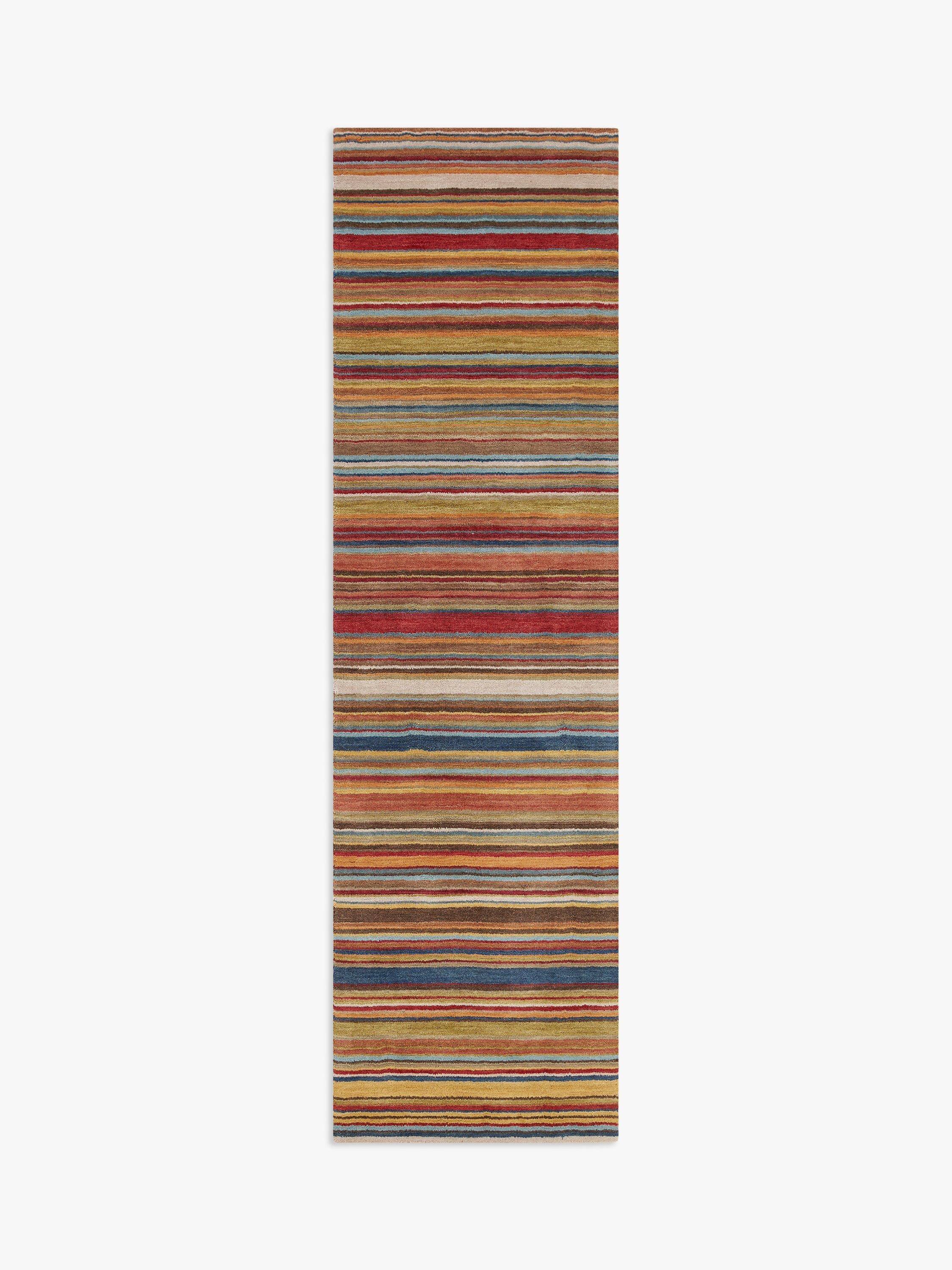 John Lewis Russet Multistripe hand loomed rug 120x60cm, UK version
