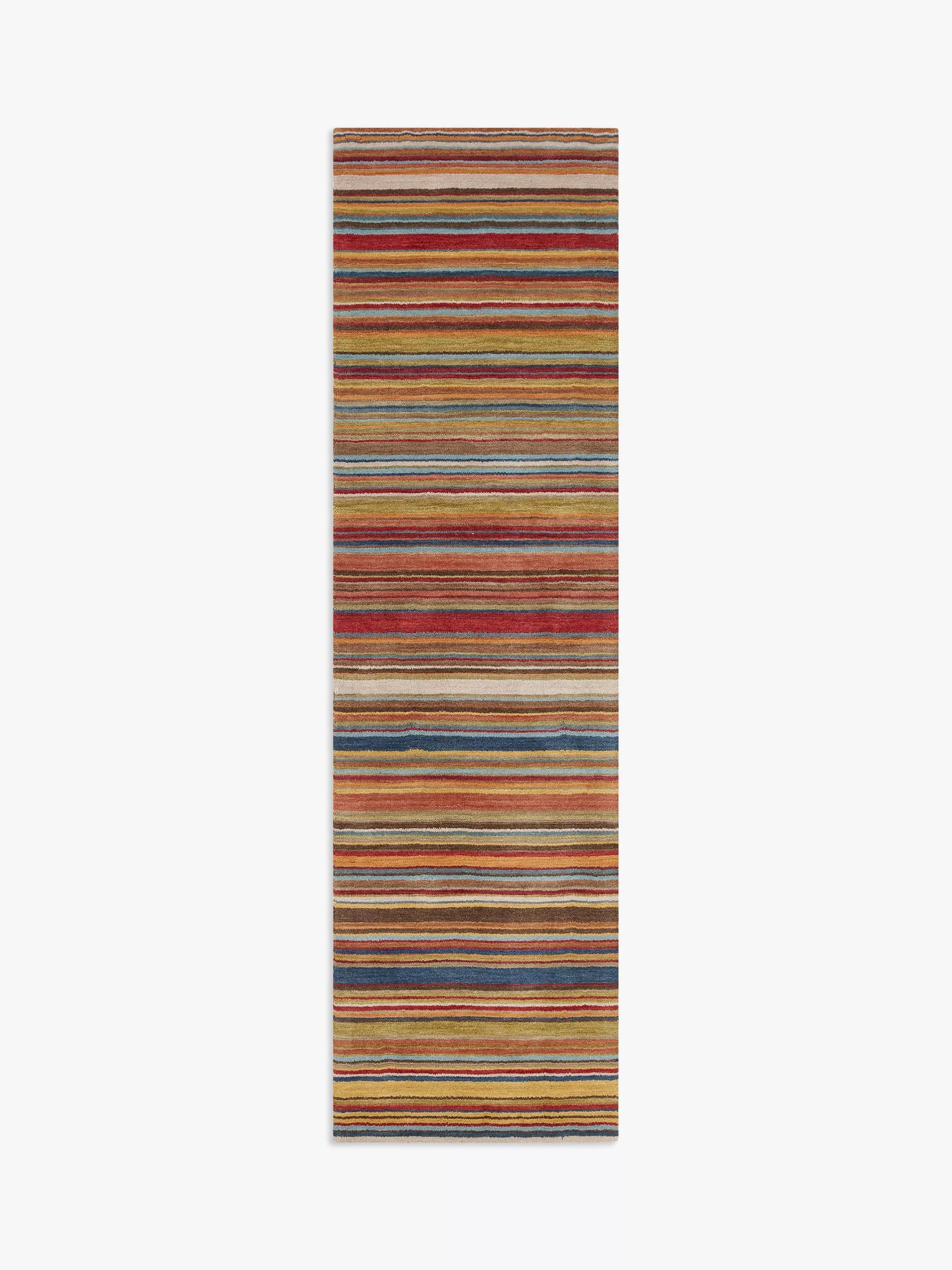 John Lewis Russet Multistripe hand loomed rug 120x60cm, UK version